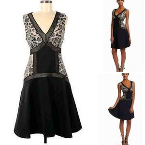 Tracy Reese – Rose Embroidered Flared Inset Cocktail Dress - NWT